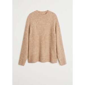 MANGO Ribbed Knit Sweater Soul - M Brown